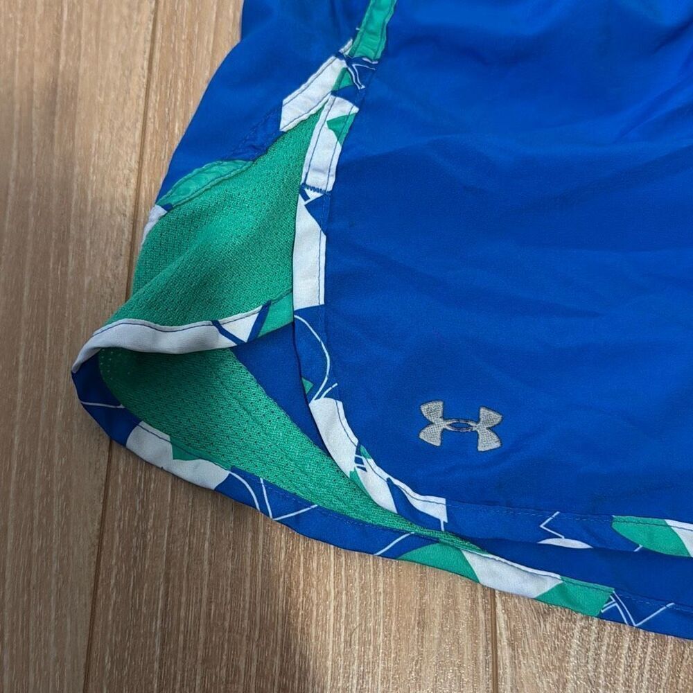 Under armour women’s athletic shorts size small blue and green - Picture 5 of 7